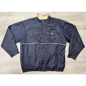 Vintage Cutter & Buck Windtec Full Zip Jacket Men's 2XT Navy Blue Georgia Tech